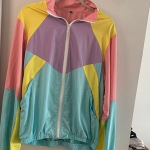 Colorful RETRO Windbreaker Jacket